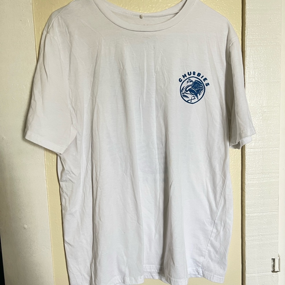 Chubbies White Short Sleeve Tee with Circular Logo